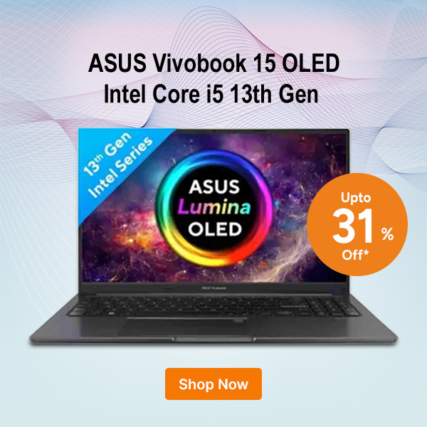 ASUS Vivobook 15 OLED Intel Core i5 13th Gen 1335U(16 GB/512 GB SSD/Windows 11 Home/ MS Office) Thin and Light Laptop (X1505VAU-LK543WS Indie Black)