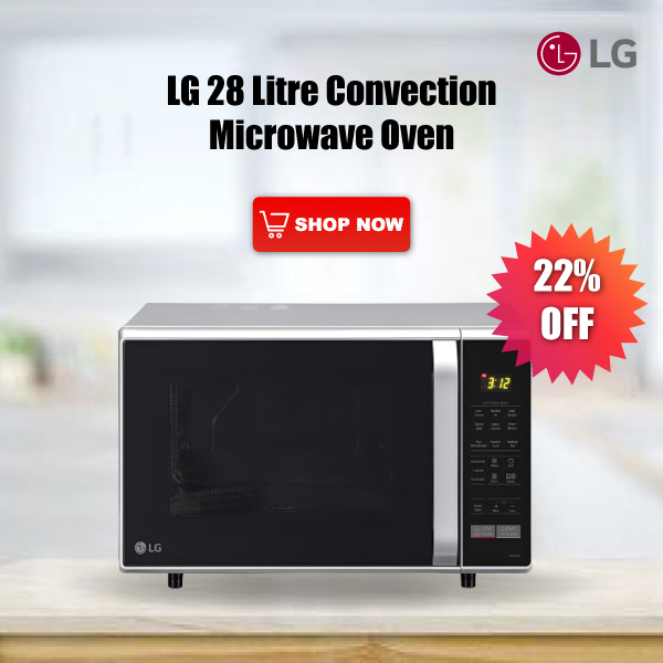 LG 28 L Convection Microwave Oven  (MC2846SL) Silver